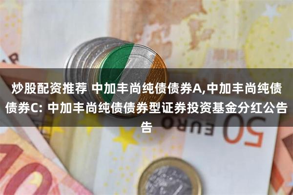 炒股配资推荐 中加丰尚纯债债券A,中加丰尚纯债债券C: 中加丰尚纯债债券型证券投资基金分红公告